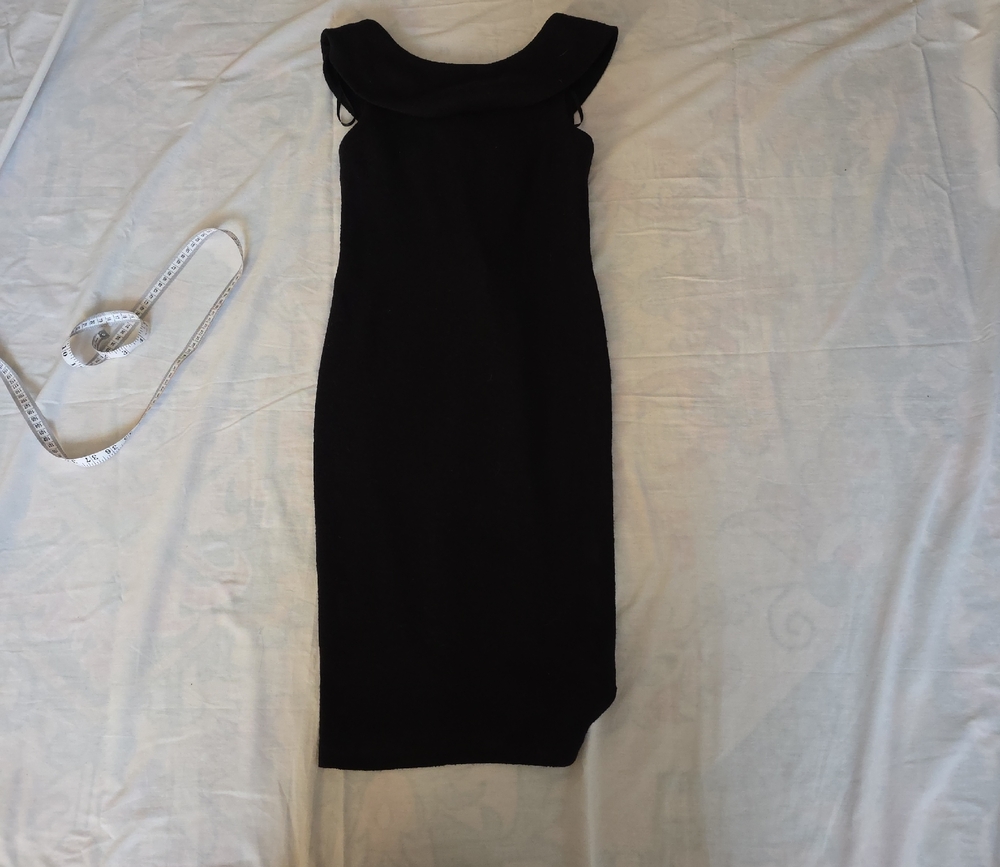 Banana Republic Black Midi Sheath Dress with Cowl Neck